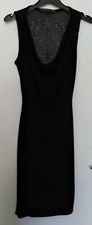 River Island Dress ladies Black part lined sparkle detail part sheer back UK10