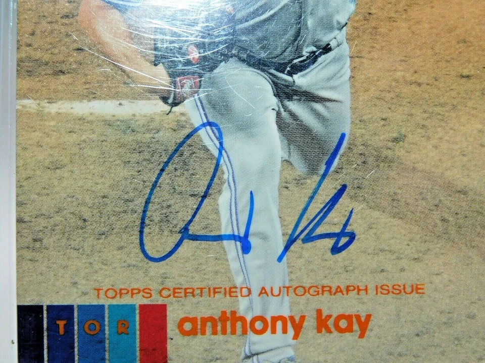 2020 Topps Stadium Club Anthony Kay RC AUTO Toronto Blue Jays AAKA Orange #3/5 - Image 3 of 4