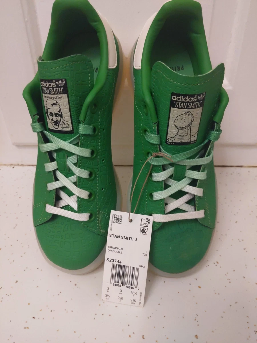 NEW ADIDAS X DISNEY TOY STORY STAN SMITH REX THE DINOSAUR JUNIORS