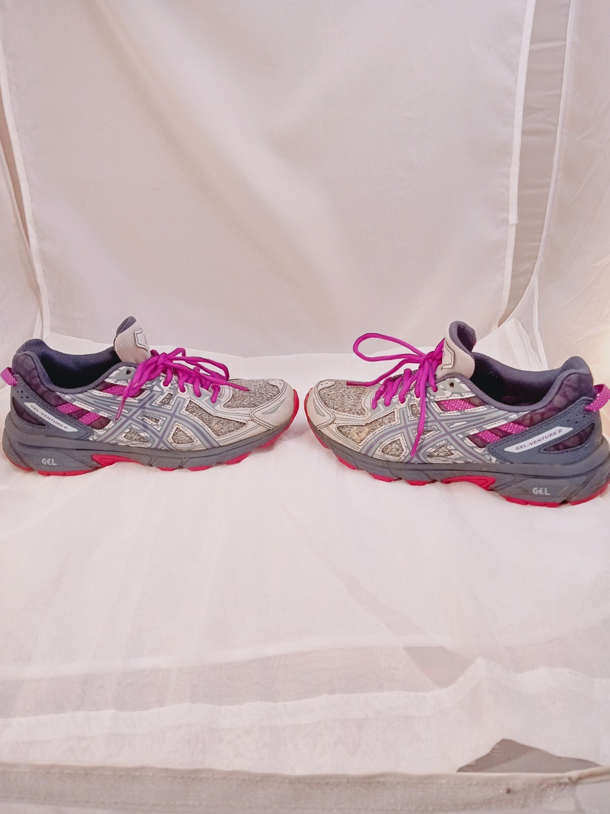 Zapatillas deportivas Asics Gel Venture 6 T7G7N grises para mujer talla 7