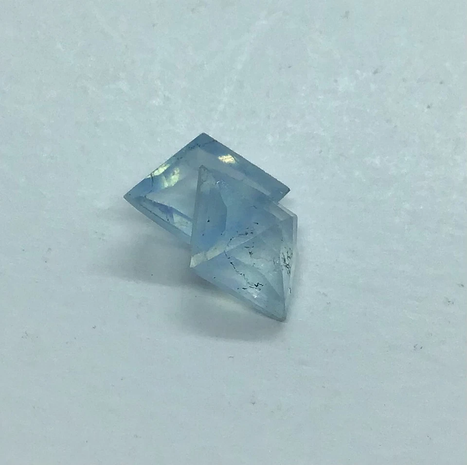 Cometa corte rosa espalda plana aguamarina AAA natural piedras preciosas sueltas para hacer joyas Foto 4 de 4