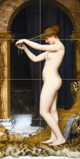 VENUS BINDING HER HAIR woman J. GODWARD Tile Mural Backsplash Art Marble Ceramic