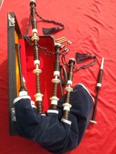 Brand New Scottish Highland Bagpipe With full silver mounts and Free Hard case