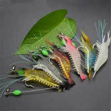 The 7pcs soft silicone shrimp hook artificial bait swivel wobbler is a great add