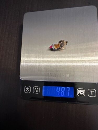 14k Ruby and Diamond High Heel Stiletto Shoe Charm New in Box - Picture 13 of 13