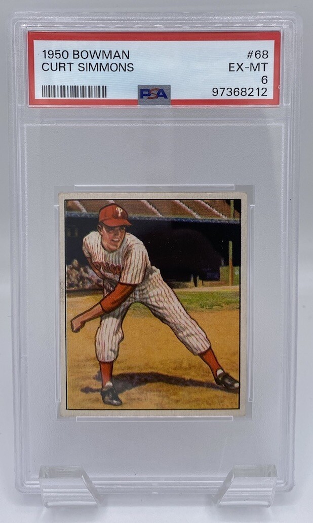 1950 Bowman Curt Simmons # 68 PSA 6