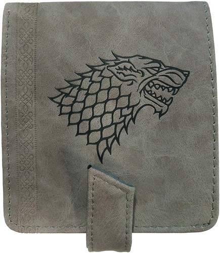 OFFICIAL GAME OF THRONES GOT HOUSE STARK WINTER IS COMING SUEDE MENS WALLET BNWT