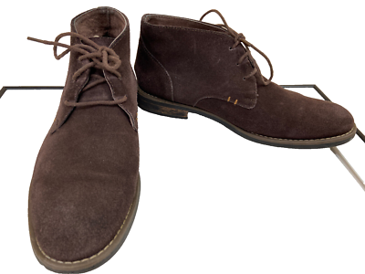Bruno Marc New York Men Ankle Boots Brown Suede Leather Lace Up Sz