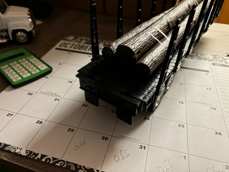 NEW RAY BLACK NEW LOG HAULER TRAILER, NO PACKAGING #B 680 - Image 2 of 4