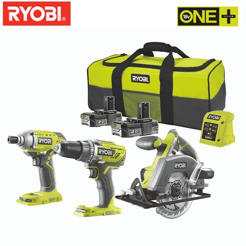 Ryobi 18v Triple Kit Includes Li-ion 