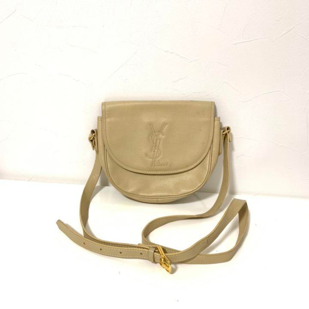Borsa a tracolla Yves Saint Laurent punto YSL tracolla pelle beige ottima+
