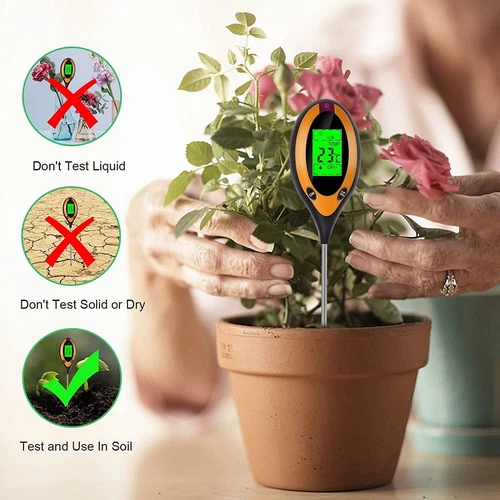 4in1 PH Tester For Soil Water Moisture Light Test Meter for Garden Plant Seeding - Picture 5 of 12