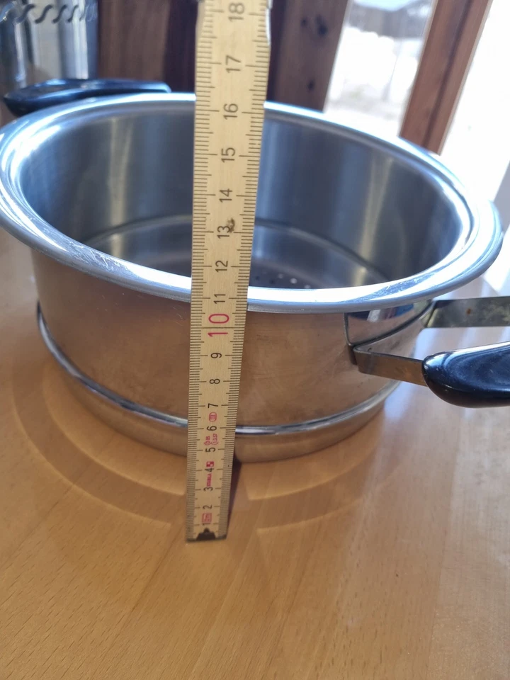 AMC  Siebtopf  20cm Durchmesser 11 cm H Banane Griff  - Bild 2 von 4