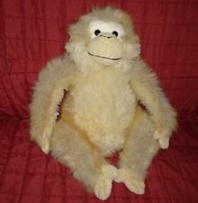 Animal Alley Tan Cream MONKEY Soft Fuzzy Fur 15in Large Plush 2000 Plastic Eyes