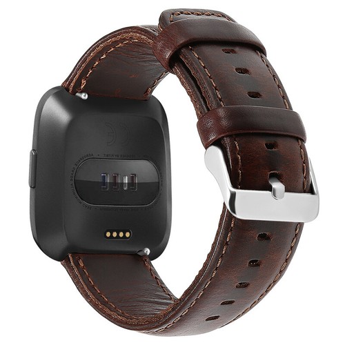 New For Fitbit Versa 4 3/Sense/Versa Genuine Leather Watch Wrist Band Bracelet - Picture 11 of 37