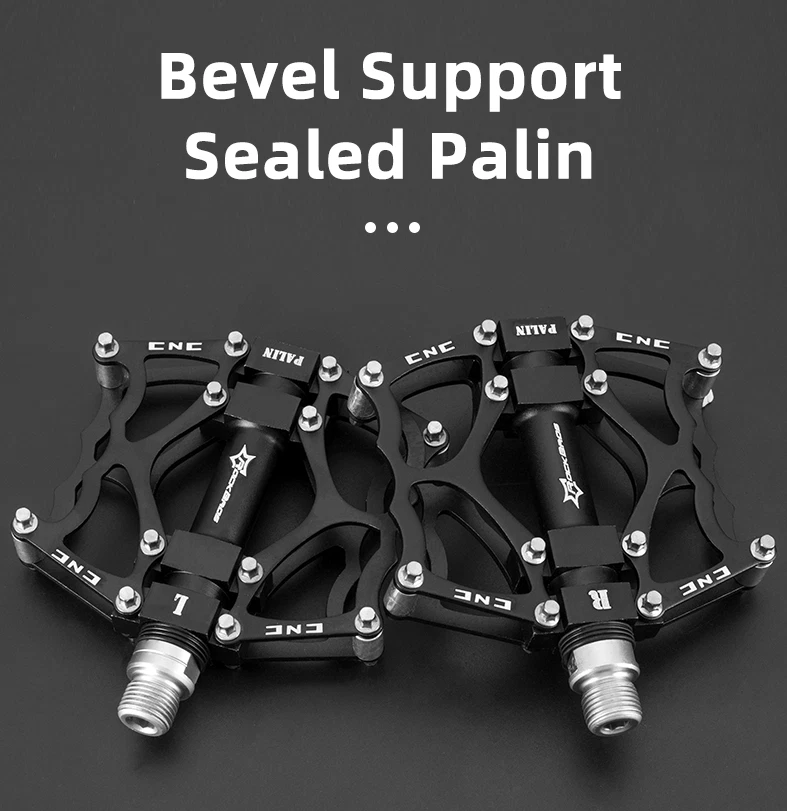 ROCKBROS Bike Pedal Aluminum Alloy 9/16" Anti-slip Pedals 2 Sealed Bearings - Image 3 of 4