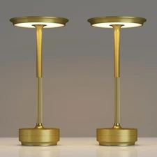 2 Pack Rechargeable Cordless Table Lamps, Portable 5000mAh Battery Table Ligh...