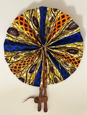 African Colorful Tribal Handmade Folding Hand Fan