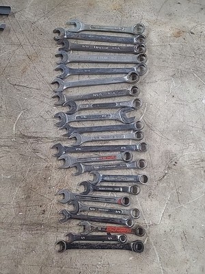 22piece Multi Brand Combination Wrenches 5/8 To 1/4
