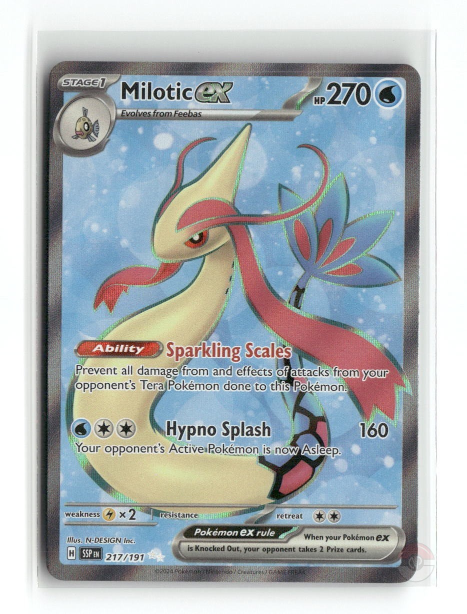 Milotic ex 217/191 Ultra Rare Surging Sparks Pokemon Holo NM