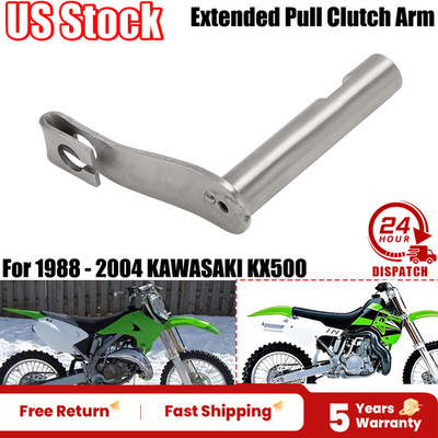 USA Stainless Steel Easy Pull Clutch Arm Extended For KAWASAKI KX500 1988-2004