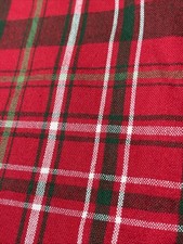 Rich Christmas Plaid Table Runner 71  X 14  Cotton Red Green White Classic