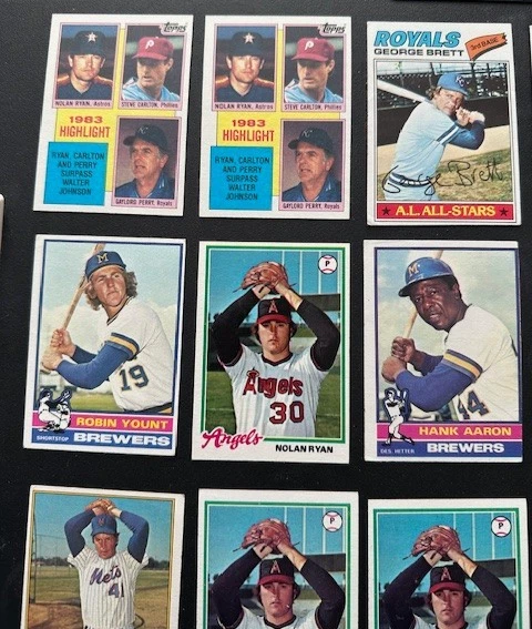 Lote de (18) tarjetas de béisbol vintage Topps 1976-84 - HOFs - Ver detalles - (VG-EX) Foto 2 de 4