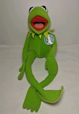 Kermit the Frog Poseable Plush, Muppets GiftCo, Nanco 2001 With Tag