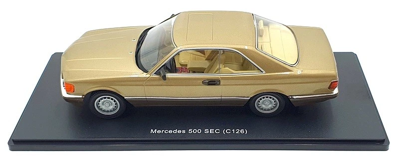 KK 1/18 Scale Diecast KKDC180335 - 1987 Mercedes 500 SEC (C126) - Met Gold - Image 4 of 4