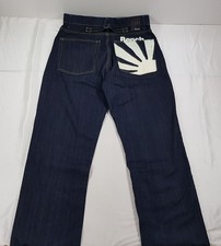 BENCH MENS WAIST W36" L32" NAVY BLUE COTTON STRAIGHT DENIM JEANS TROUSERS PANTS