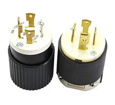 Lot of 2x Hubbell L14-30P Locking Plug 30A 125/250V 4-Pole 3-Wire NEMA L1430PZ