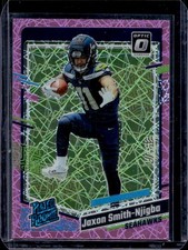 2023 Donruss Optic Jaxon Smith-Njigba Pink Velocity Prizm Rated Rookie #34/79