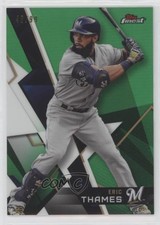 2018 Topps Finest Green Refractor 40/99 Eric Thames #18 sh7
