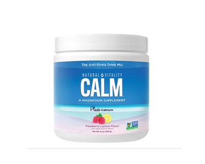 Natural Vitality CALM Magnesium Plus Calcium Supplement Powder - Raspberry Lemon