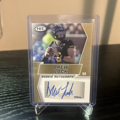 Drew Lock Sage Premier Draft Rookie Gold 22/100 Auto Autograph Broncos Missouri