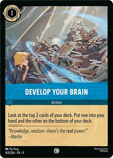 Develop Your Brain (163/204) (Foil) Lorcana [Fabled] Near Mint
