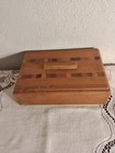 Vintage 1960's Inlay Work Wooden Trinket Jewelry Box Handmade 9x6"