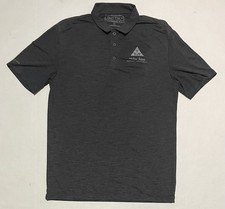 Anetik Polo Shirt Mens Size Medium Gray Performance UPF 30 Lightweight Aloha