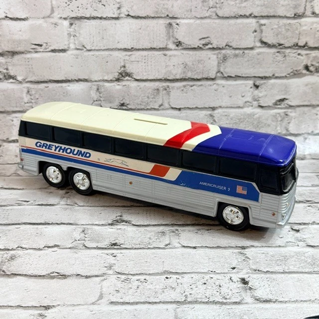 Greyhound Bus Toy In Vintage Manufacture Diecast Cars, Trucks