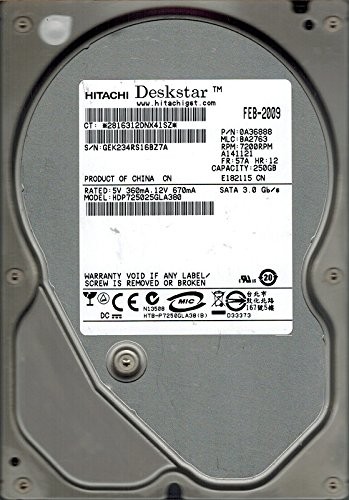 Hitachi 250GB Interne Festplatte Teilenummer 0A36888 Sehr Gut - Bild 1 von 3