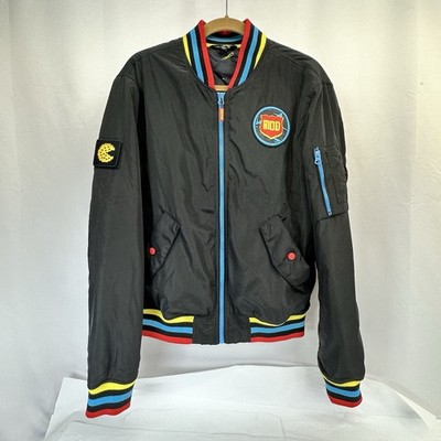 MOD Pizza Meeting Of The Mods 2023 Bomber Jacket Pac Man Embroidery Black Medium