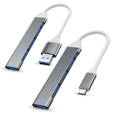 USB 3.0 Hub Type C Dock 4 Port Multi Splitter Adapter for Laptop PC MacBook NEW