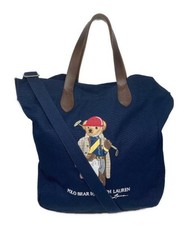 POLO RALPH LAUREN Polo Bear Canvas Tote Bag navy