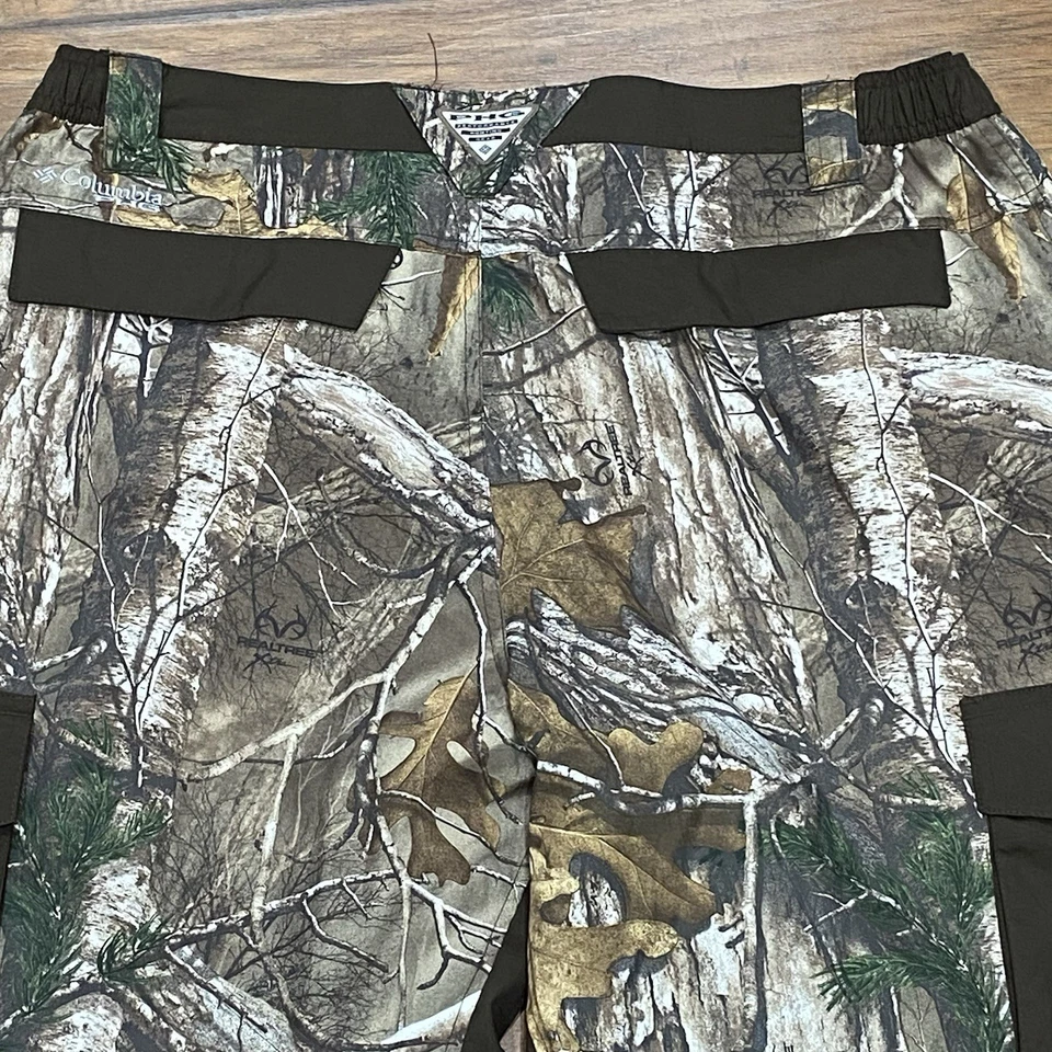 Columbia PHG Pants Mens 38x32 Camo Cargo Realtree Lightweight Biggs Landing - Image 4 of 4