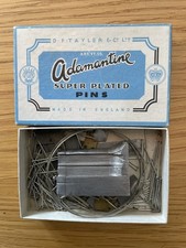 Vintage D. F. Tayler & Co. Adamantyczne superplaterowane szpilki - długość 1/2" - sztuka FT.55
