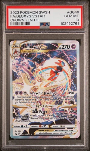 2023 Pokemon Sword And Shield Crown Zenith Deoxys VSTAR Fa PSA 10 #GG46
