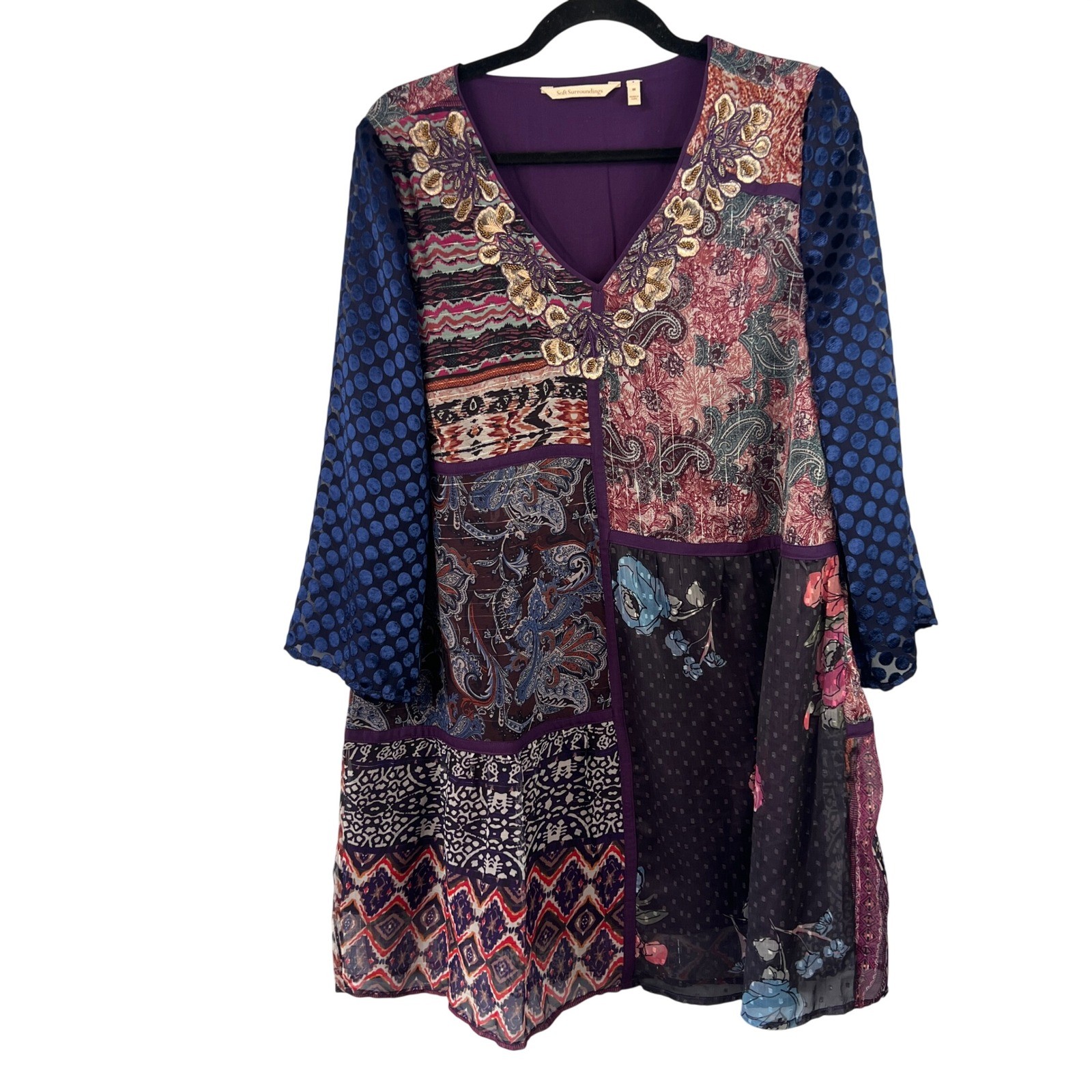Soft Surroundings All Together Patchwork Boho Tun… - image 3