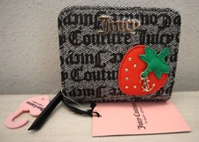 Juicy Couture 13JCD4CBU-JBB Black/Beige Freshly Picked Small Zip Around Wallet