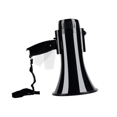 Megaphone Black 30W Lightweight with 240S Recording Foldable Handle Sturdy