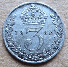 1926 Silver Three pence.